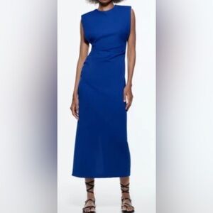 Zara Royal Blue Sleeveless Maxi Dress